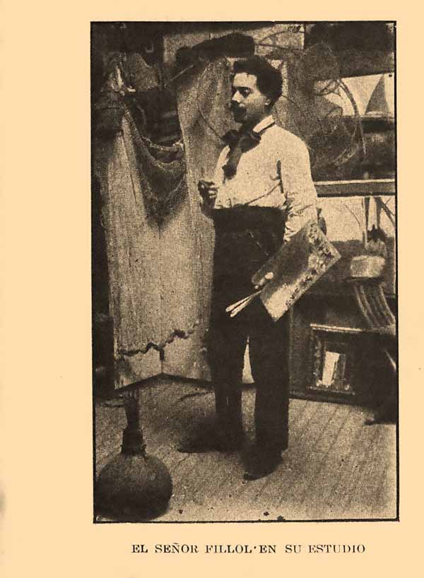 Fillol en su estudio 1901